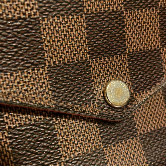 LOUIS VUITTON DAMIER EBENE POCHETTE FELICIE CHAIN WALLET - Picture 5 of 11